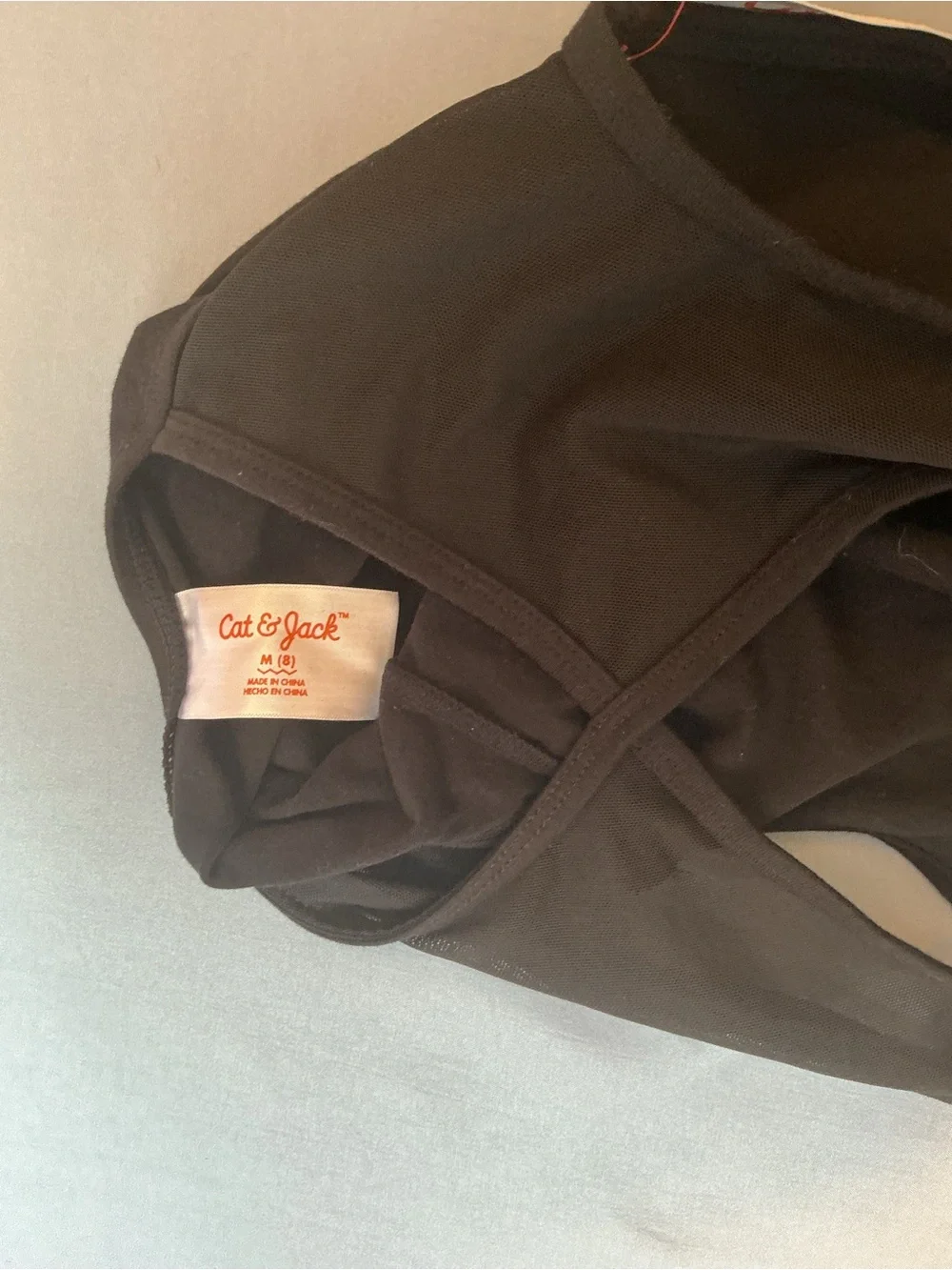 Cat & Jack Girls' Black One-Piece Leotard with Stud Detail size 8